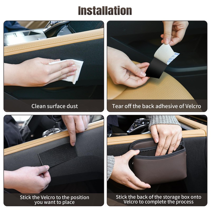 JEYODA Car Seat Side Storage Pocket, Small Organizer,PU Leather Multifunctional