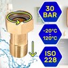 Pack of 2 Water Meter Connection Fittings Thread Diameter 3/4