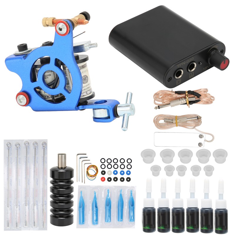 Complete Tattoo Kit Professional Tattoo Machines Starter Kit Tattoo Coils