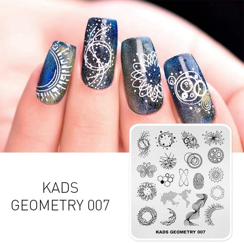 KADS Nail Stamping Plate Geometry Template Image Design Plates for