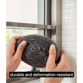 20-Pack Stainless Steel Sponges - Stainless Steel Scouring Pad, Steel Wool Scrubber, Metal Scrubbers for Pans, Steel Wool Soap Pads, Cooking Utensil Cleaning Tools for Kitchens, Bathroom