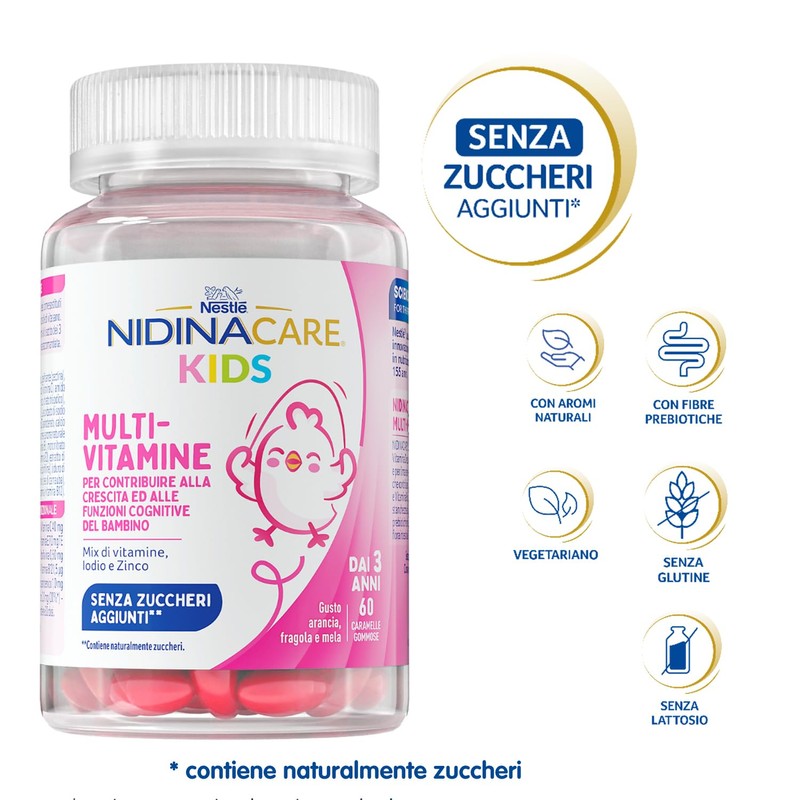 NESTLÉ NIDINACARE KIDS Multi-Vitamine Integratore Alimentare per bambini da 3