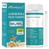 Merydi Ammonia Test Strips,60 Strips Aquarium Test Kit for Fish