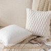 KEOYA Pillow Covers 16x16 Inch Set of 2 Fuzzy Elegant