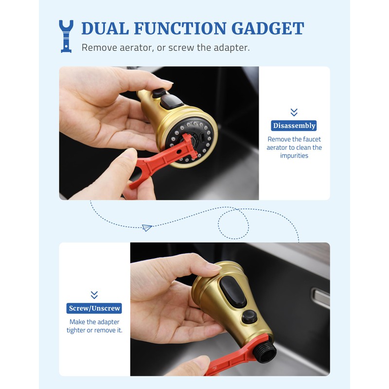 Kitchen Faucet Spray Head Replacement - Pull Down Faucet Sprayer