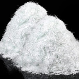 Frienda 6.6 Lb Fiberglass for Concrete Cement Mortar Mix Reinforcement Anti Seepage Anti Cracking Glass Fibers Concrete White Fiber Glass for Concrete Building Walls Garden Floor, 0.75 Inches/ 19 mm