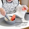 EZPZ Tiny Set de 2 Mini Cucharas, Gris (Gray), 4