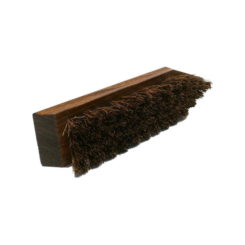 Hebold Schuhmacherei Large Dirt Brush Deluxe Brown Varnished Coconut Fibres