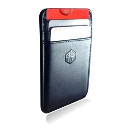 Front AH Mens Slim Wallet, Minimalist Thin Front Pocket Leather Credit Card Holder