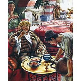 Catholic print picture - Rich Man and Lazarus T - 8" x 10" ready to be framed