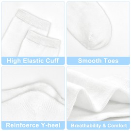 Toddler Socks, 16 Pairs Kids Socks for Boys Girls Crew Socks Kids Athletic Casual White Boys Socks Set (4-7 Years)