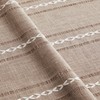 ZeeMart Hemstitched Embroidery Striped Boho Tablecloth 54x54 Inch Taupe, Heavy