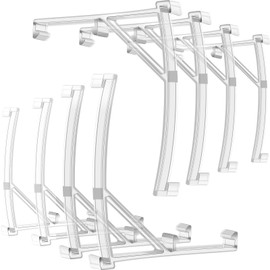 Patelai Valance Clips Plastic Vertical Blinds Brackets 3.5 Inch Vertical Blinds Clear Plastic for Shutters Parts Accessory Components(8 Pieces)