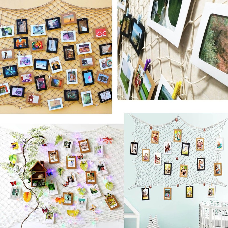 40PACK DIY Kraft Paper Cardboard Photo Frame with Wooden Clips