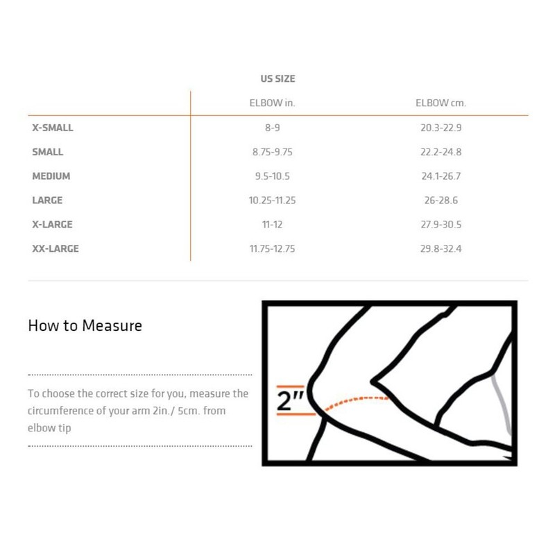 Shock Doctor Compression Knit Elbow Sleeve with Gel Support, Black/Grey,