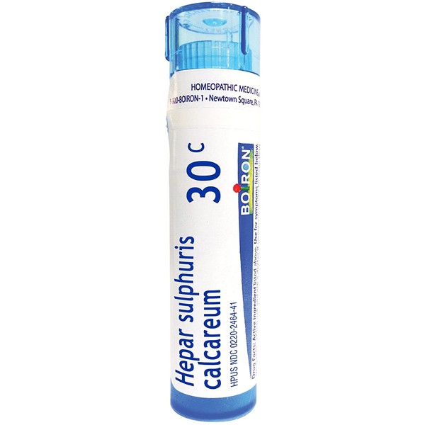 Boiron Hepar Sulphuris Calcareum 30, 80 Pellets, Homeopathic Medicine for Cough
