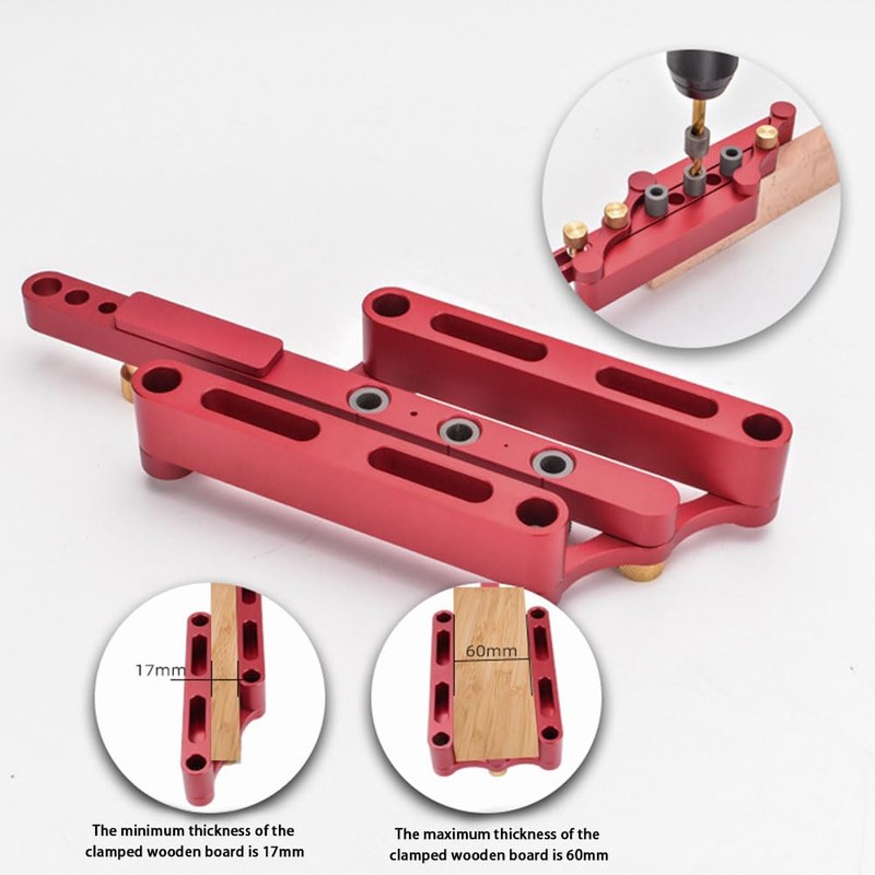 ANPTGHT Self Centering Doweling Jig Woodworking Joinery Hole Drill Guide