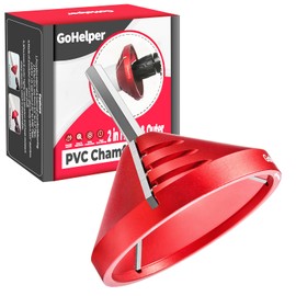 2 in 1 Inner-Outer PVC Deburring Tool, PVC Chamfer Tool, Pipe Deburring Reamer Plumbing Tool for OD 0.92" to 3.89", ID 0.75" to 3.5" PVC, CPVC, ABS, PP, PE Pipe