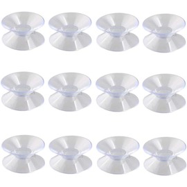 Ventosas Transparentes 12 Ventosas De Doble Espaciadores De Ventosas Tapas De Mesa De Cristal Almohadillas Antideslizantes para Evitar La Mesa De Cristal Se Deslice Ventosas De Doble Para (12Pcs)