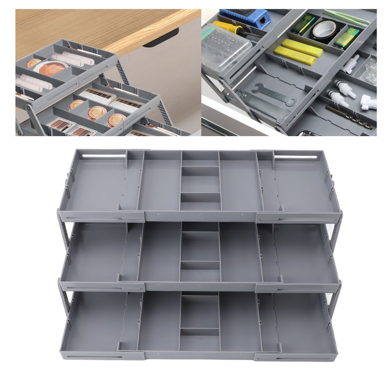Drawer Organizer Single Row Expandable Folding Jewelry Organizer Tray Earring