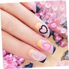 Healeved 3pcs Delicate Nail Art for Manicure Gradient Heart Design