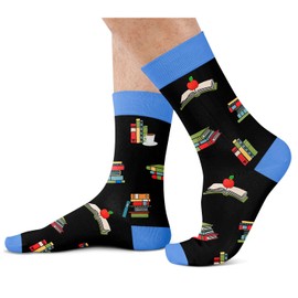 Zmart Funny Socks Novelty Socks for Women, Book Lovers Gifts Reading Gifts for Teen Girls, Book Reader Stocking Stuffers
