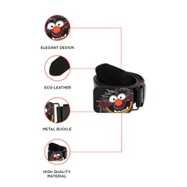 BB Designs Ltd Muppets PU Leather Belt with Animal Printed Metal Buckle