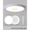 1Pack 20 Inch Remote Control Dimmable Large LED Flush Mount