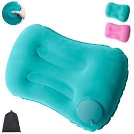 LaresDay Aufblasbares Camping Kissen, Ultraleichtes Aufblasbares Kissen für Strand, Komprimierbar Kompakt Ergonomisch Reisekissen Strandkissen Kopfkissen für Outdoor, Camping, Wandern，für Auto (Grün)