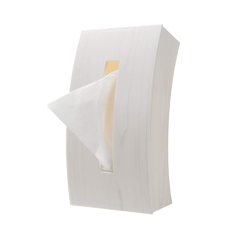 Iseto, Tissue Case, Bow, Woody White, Approx. 4.6 x 9.1