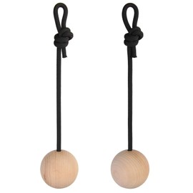 ALPIDEX Set of 2 Training Balls, Ball Handle, Diameter 5 cm, 7 cm, 12 cm, Wooden Balls, Climbing Training, Fitness Training, Natural Beech Wood, Diameter: 7 cm