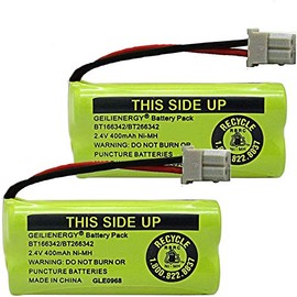 Geilienergy BT183342 BT283342 BT166342 BT266342 BT162342 BT262342 Battery Compatible with VTech CS6114 CS6419 CS6719 at&T EL52300 CL80112 CS6719-2 Cordless Handsets (Pack of 2)