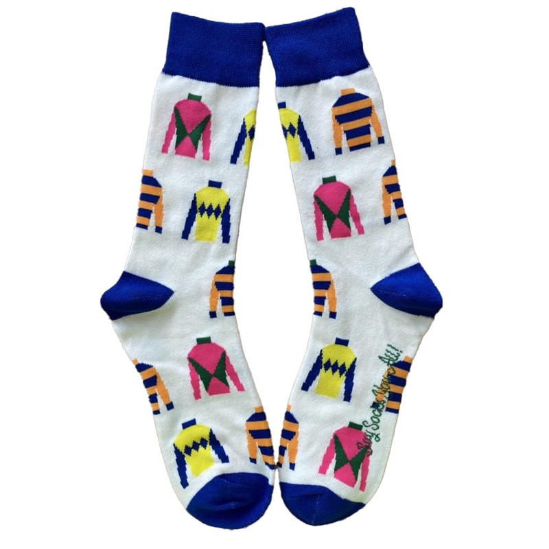 Jockey Silks Men's Socks | Derby Gift for Men Funny
