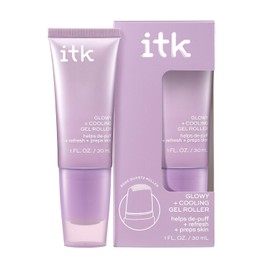 ITK Suero facial hidratante Glow Roller con niacinamida y péptidos, prepara la piel para maquillaje y deshincha para piel húmeda