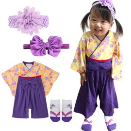 MIHI Hakama Romper, Baby Clothes, Kids Clothes, Girls, Baby, Newborn, Kids, Kimono, Coverall, Japanese Traditional Clothing, First Meal Ceremony, Shrine Visits, 100 Day Celebration, First Festival