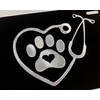 Engraved Veterinarian Dog Paw Car Tag Diamond Etched Vanity Front
