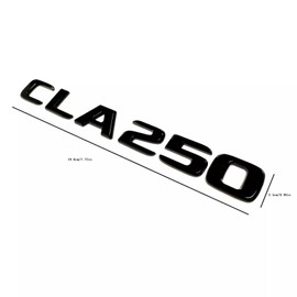 One Pc 2017-2022 CLA250 CLA 250 Letters Rear Trunk Emblem Badge Nameplate Sticker (Gloss Black)