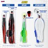C&H Lures Alien Lure, Blue/Blue/Silver Mylar Skirt, Concave Head, Hologram