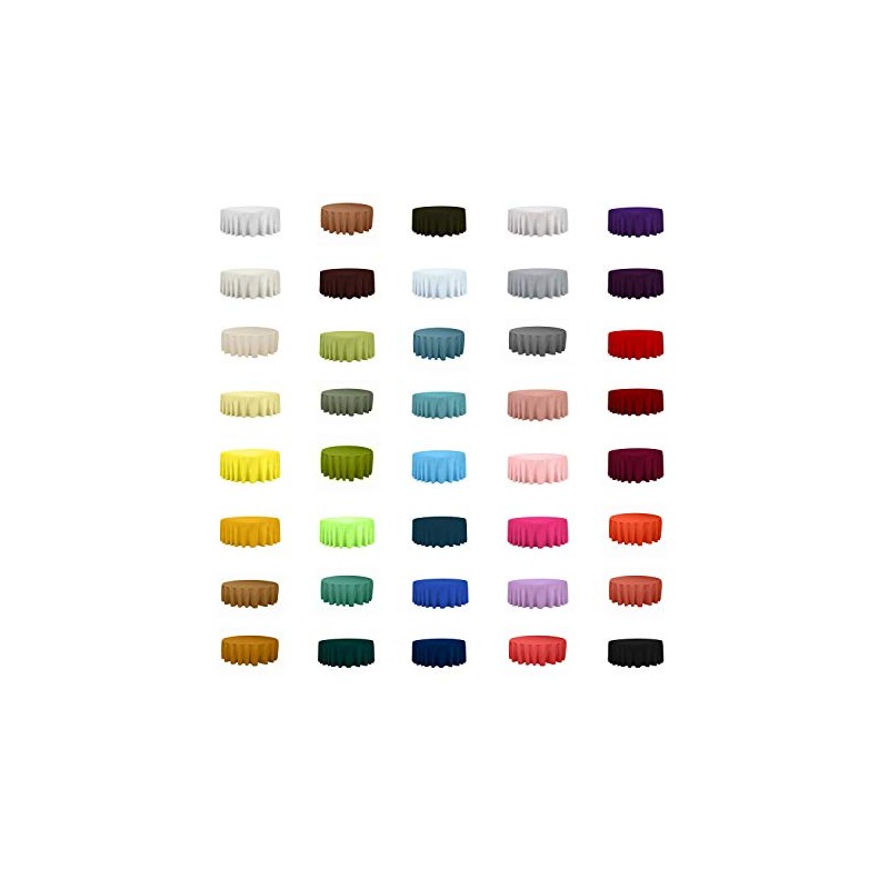 KS Linens Polyester Round Tablecloth 96" (Lt Pink)