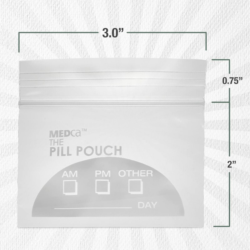Pill Pouch Bags - (Pack of 100) 3" x 2.75"