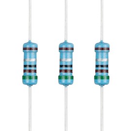 EDGELEC 100pcs 5.1 ohm Resistor 1/2w (0.5Watt) ±1% Tolerance Metal Film Fixed Resistor, Multiple Values of Resistance Optional