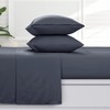 Tribeca Living Solid Flannel Queen Sheet Set, Super Soft 100%