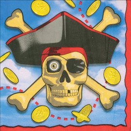 13 Inch Luncheon Napkins - 16PK/Pirates Bounty