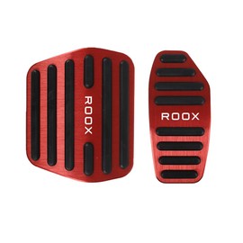 SAWAKAKI Nissan Lux BB Series Special Design Pedal Cover with Logo, Aluminum Cover, Axle Brake Pedal Cover, Set of 2 (Red)