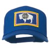 Wyoming State Flag Patched Mesh Cap - Royal OSFM