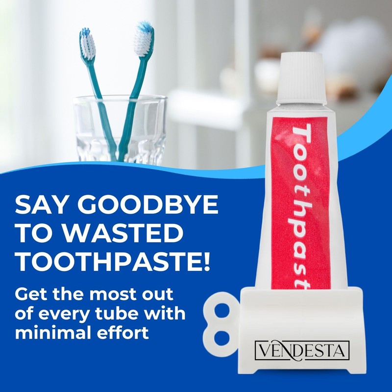 Rolling Toothpaste Squeezer by VenDesta: Refillable Toothpaste Tube Roller –