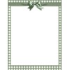 Great Papers! Stationery Letterhead, Sage Green Bow, 8.5"x11", Printer Friendly,