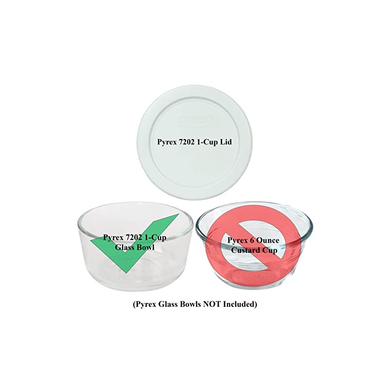 Pyrex 7202-PC Tapa redonda de plástico de repuesto para almacenamiento