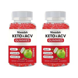 Zero Sugar Best Sellers Triple Combo 3-in-1 Probiotic, Apple Cider Vinegar with Vitamin B12 and Probiotics for Bloating Relief, Vitamin D Gummies. Gluten-free, vegan, non-GMO and gelatin-free.:_2pcs