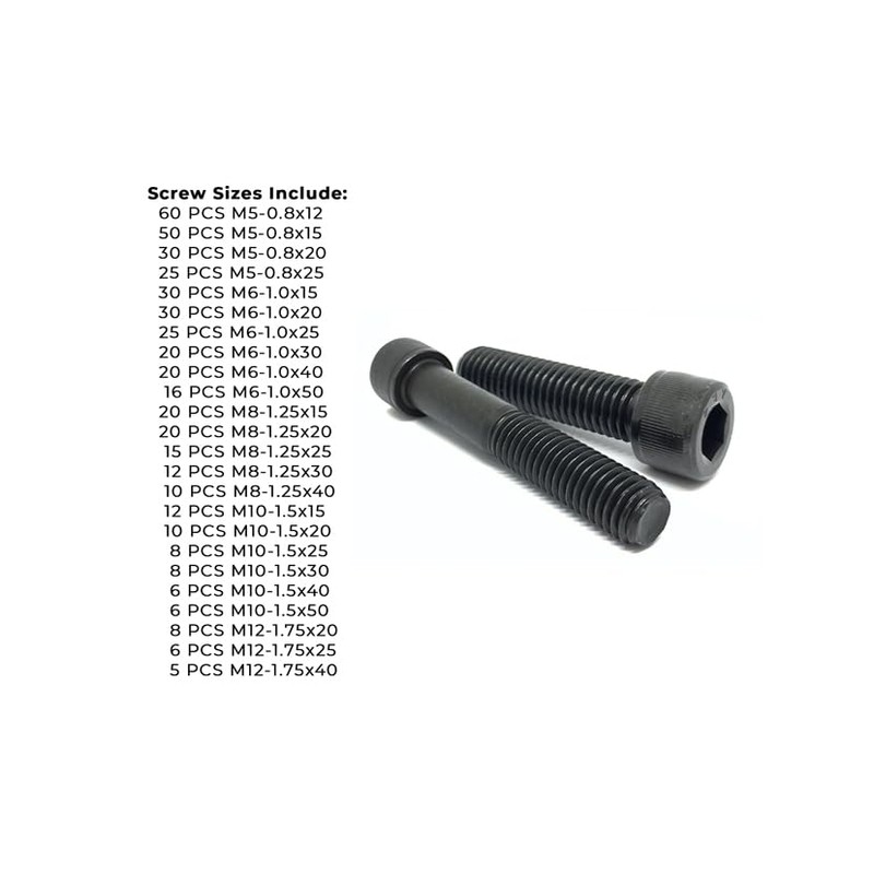 Metric 12.9 Alloy Allen Socket Head Cap Screws Bolts Black